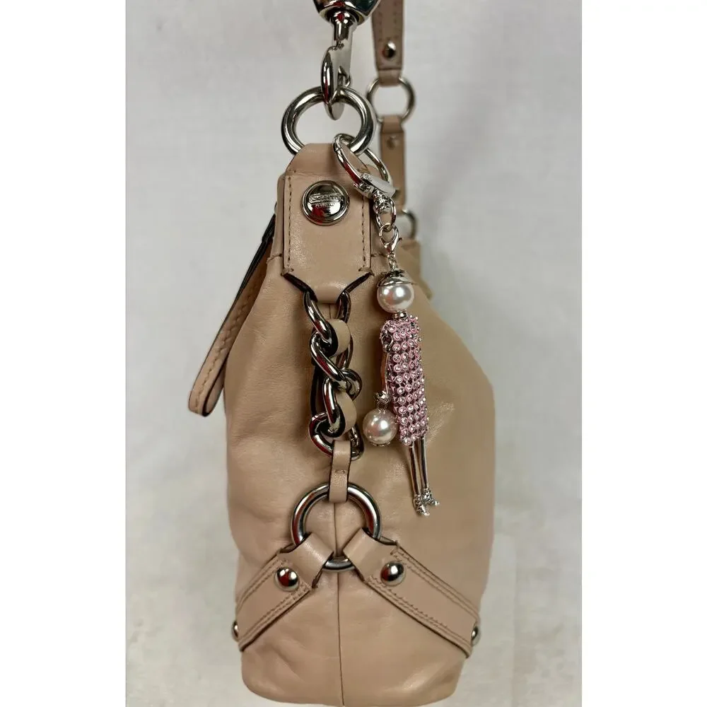 Coach Y2K Carly Curb Chain Hobo in Blush/Champagne Premium Leather